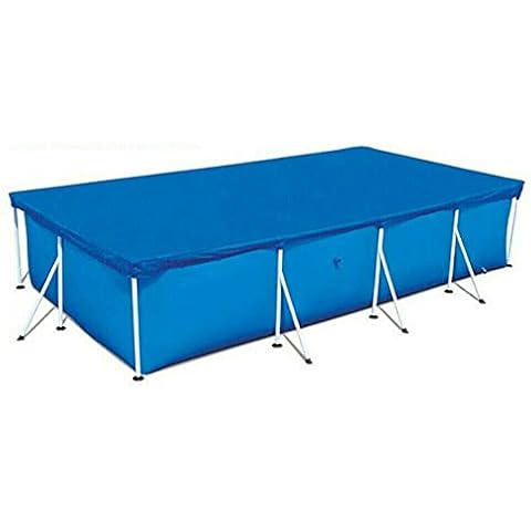 CUIFULI Swimming Pool Cover Multipurpose Rectangle Pool Cover for Above Ground Inflatable Pool Outdoor Summer Rainproof Blue Dust Waterproof Tarpaulin (3 x2 m/118x78 inch) Cover