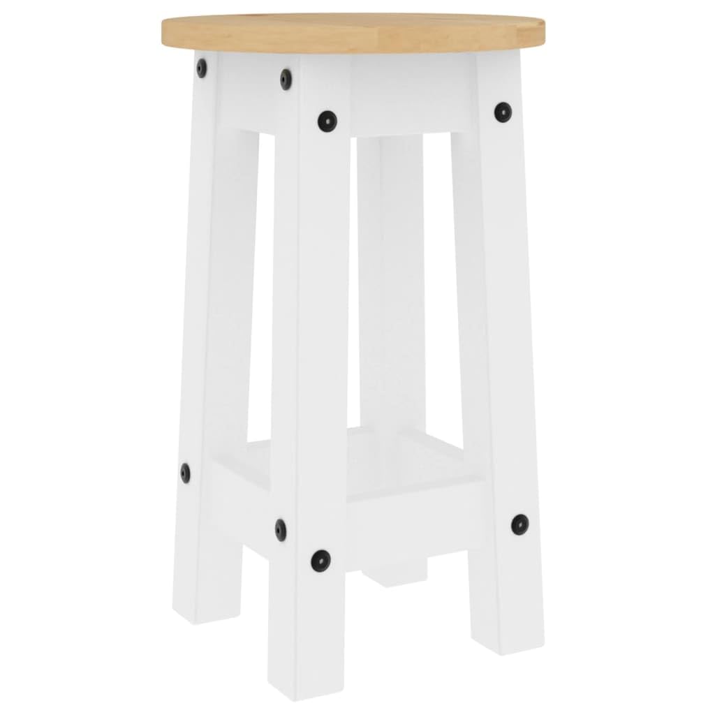 Juego de 2 taburetes de bar de madera maciza de pino con acabado en cera de miel, 30 x 50,5 cm, 110 kg, diseño minimalista para cocina, comedor, salón, ahorro de espacio