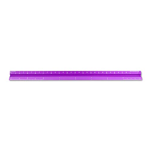 Image of Alumicolor Aluminum Architect Solid Drafting Scale, 12IN, Purple