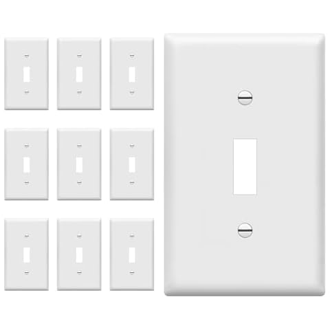 ENERLITES Oversized Toggle Light Switch Wall Plate, 10 Pack Cover