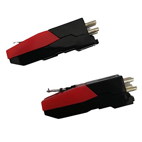 Turntable Cartridge with Needle Stylus Phonograph Record Player Cartridge Needle Replacement for Crosley Ion Jensen,ION iCT09RS Power Quick Play Flash Contour Archive LP Vertical Vinyl (2 Pack) - Thumbnail 4