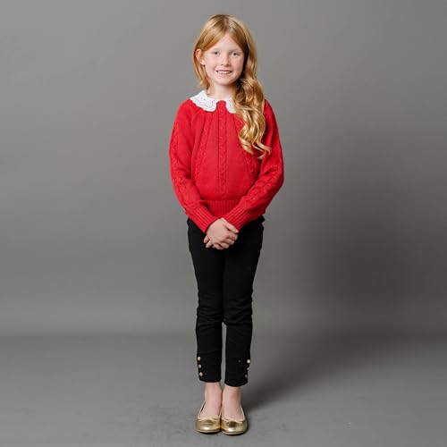 Image of Hope & Henry Girls' Ponte Pants with Button Details
