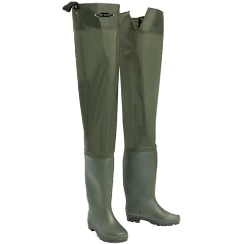 Dirt Boot Unisex Nylon Hip Waders 100% Waterproof Carp Coarse Fly Fishing Thigh Muck Wader (10) Cover