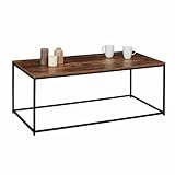 IDMarket - Mesa baja rectangular Dayton 113 cm, efecto envejecido, diseño industrial