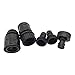 Plastic Garden Hose Connector Set Male and Female - Quick Release Connect Kit, Water Hose Thread Fitting Adapter Set, from Quick Connector to Standard 3/4'' Thread Connector (Black, 2 Sets / 10 Pc)