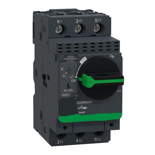 Disjoncteur GV2-PM32C 24-32 A 3P noir protection magnétothermique moteur