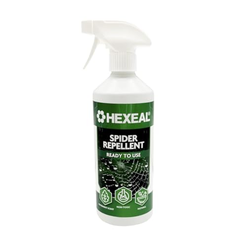 Hexeal Spider Repellent 500ml – 500ml Spray Bottle of Peppermint Spider Repellent – Safe & Effective Formula for Home, Garden & Outdoors – Non-Toxic, Chemical Free & Ready to Use