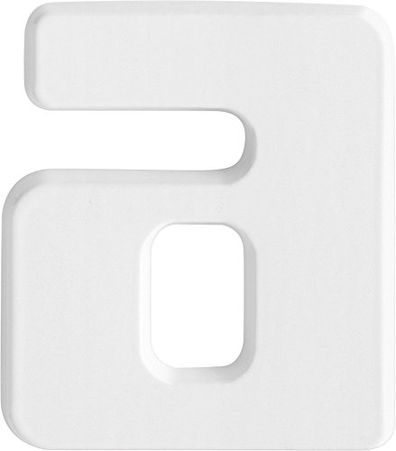 Numero civico in alluminio bianco, 50 mm, con