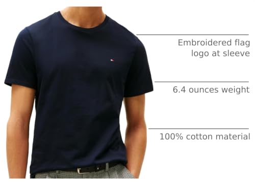 Image of Tommy Hilfiger Mens Flag Crew Neck T-Shirt