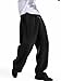 ZUGJAM Men's Baggy Sweatpants Wide Leg Lounge Sweat Pants with Pockets Black M