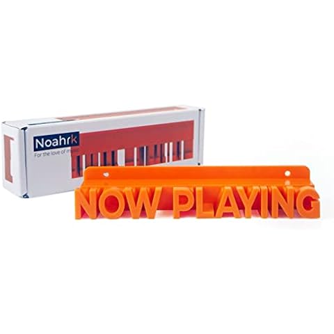 Noahrk Now Playing Vinyl Record Wall Holder - Now Playing Vinyl Record Stand - Vinyl Record Wall Mount Display Vinyl Wall Mount Record Shelf Hanging Wall Record Display Storage LP Holder (Orange) Cover