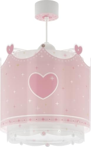 Dalber Lustre Chambre Lampe Suspension Plafonnier Pour Enfants, Little Queen Couronne Princesse, 61102M, E27
