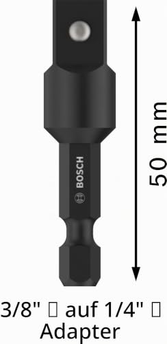 Bosch 1x PRO Socket Adapter mit Stiftverbindung, 3/8", 50 mm – Ansicht 3