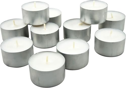 Image of Stonebriar Tea Light Candles - 8 Hour Burn Time, Unscented Long-Lasting Candles for Home Decor & Special Occasions, Pack of 300, White