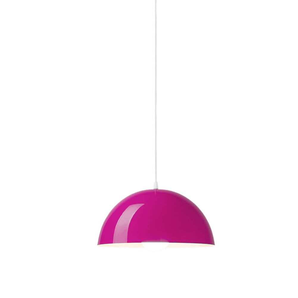 KBUUKYYXouy Glossy Dome Semicircle Hanging Lamp, Colorful Ceiling Pendant Light Fixture, Minimalism Metal Lighting, Industrial Chandelier for Kitchen Island Sink Dining Room Counter(Purple,11.8in)