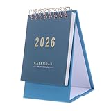 HONMEET Mini Tischkalender Stabil Grüner Kleiner Flip Kalender für Büro Zuhause Mobiles Planen und Terminverwaltung