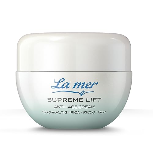 La mer Supreme Lift Anti-Age Cream Rich - Improved Formula and New Look - Rich Face Care for Dry Skin - Reduces Wrinkle Depth and Regenerates UV-Damaged Skin - 50 ml