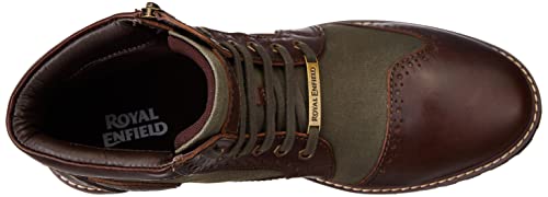 Image of Royal Enfield Military Vibe Boots Brown & Navy