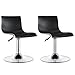 Regulacja wysokości obrotowe krzesła barowe podnieść stołek barowy z oparciem nowoczesny przemysłowy zestaw 2 stołków barowych czarnych - 1 - średni