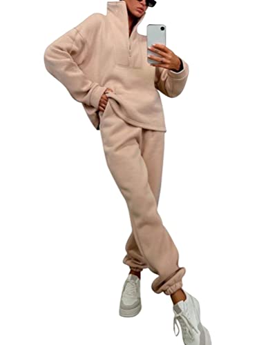 Survêtement femmes Onsoyours ensemble sportswear sweat zippé et jogging chaud