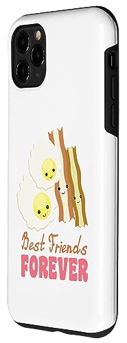 Image of iPhone 11 Pro Max Cute Kawaii Eggs and Bacon BFF Best Friends Forever Case