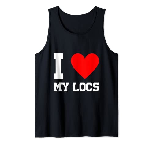 I Love My Locs Heart Estilo De Pelo Rastas Rasta Loc Regalo Camiseta sin Mangas Cover