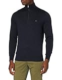 Nicht zutreffend Tommy Hilfiger Herren Pima Cotton Cashmere Zip Mock Pullover, Black Heather, M