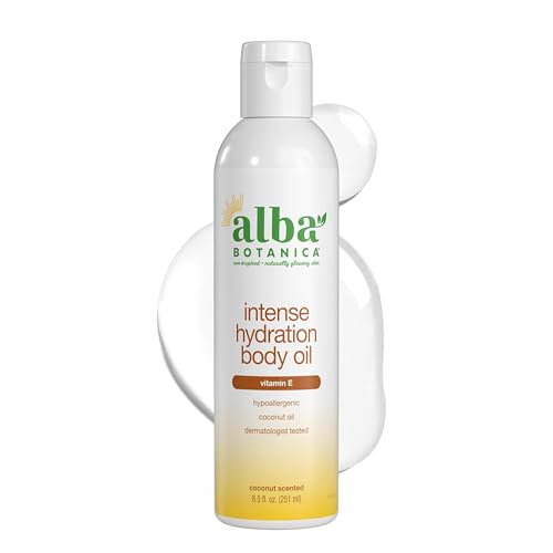 Alba Botanica Intense Hydration Body Oil with Kukui Nut and Viamin E 8.5 Oz (Packaging May Vary)