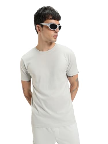 Image of Bewakoof Men's 100% Cotton Solid Regular Fit Half Sleeve Round Neck T-Shirt | Tshirt for Men Cotton| Casual Wear | Street Wear