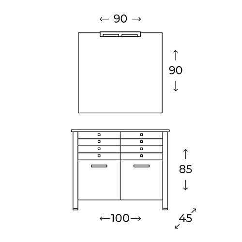 ARTEMA-MOBILIARIO-Mueble-de-bano-de-Estilo-Moderno-con-Lavabo-y-Espejo-Gama-Vulcano-100x85x45-Cerezo