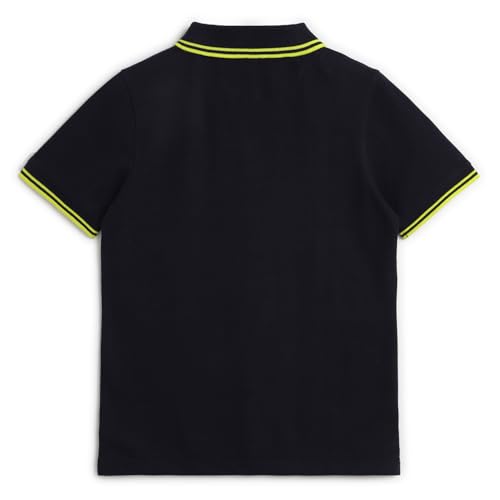 Image of Alan Jones Clothing Boy's Cotton Regular Fit Striped Polo T-Shirt