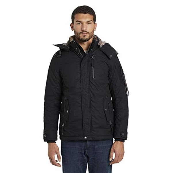 TOM TAILOR Moderne winterjas voor heren met afneembare capuchon