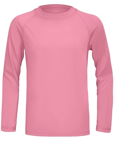 Image of Boys UPF 50+ Rash Guard Swim Shirt, Kids Youth Long Sleeve Sun Protection UV Rashguard Shirts for Water Surfing Beach