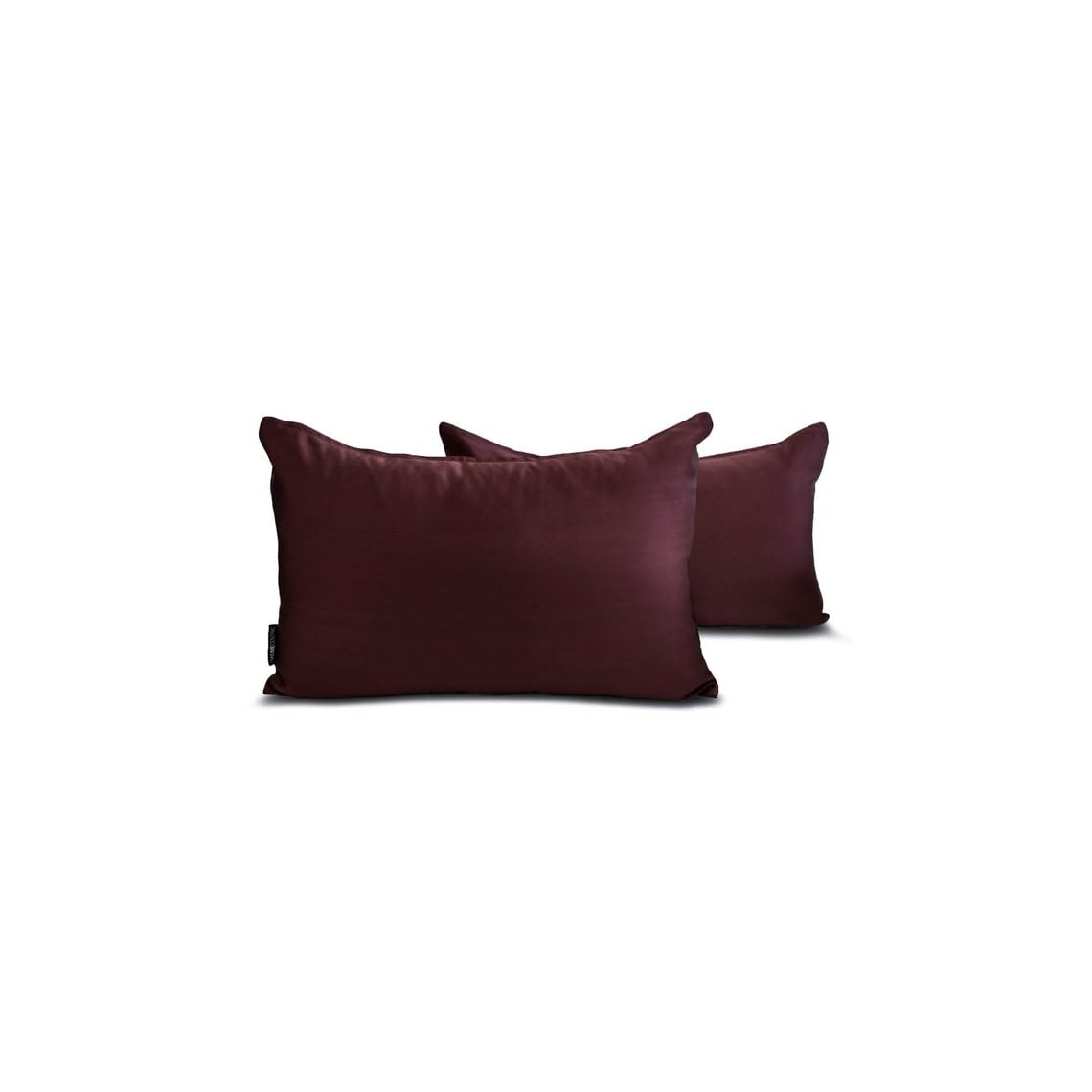 Housse de coussin lombaire couleur vin en satin pour une atmosphère chaleureuse chez soi