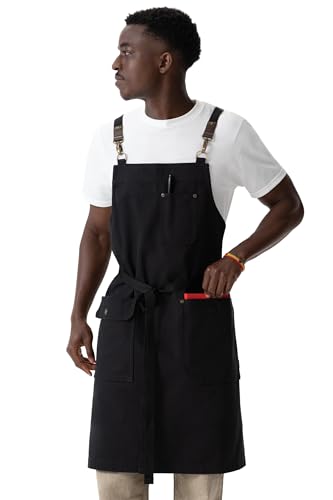 Chef Works Unisex Tactical Bib Apron Black One Size