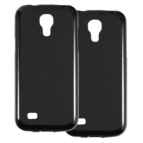 UOGNADGD 2-Pack TPU Case Compatible with Samsung Galaxy S4 Mini i9190 Phone Cover - Shockproof Flexible Protective Accessories with Precise Cutouts (Black)