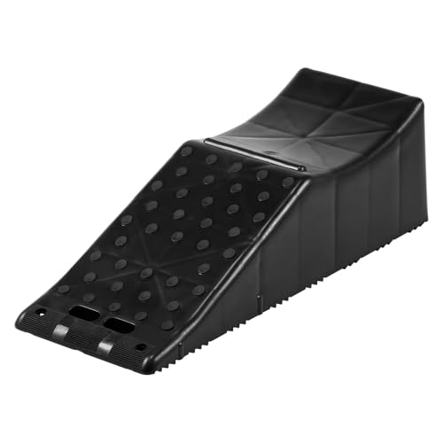Tlaleikejia 1 Pack Tandem Wheel Ramp Concave Portable Ramp Heavy Duty Tire Changing aid on Tandem Dual Axle Trailer 5.5in Tire Lift Trailer Wheel Jack RV Flat Tire Ramp (1)
