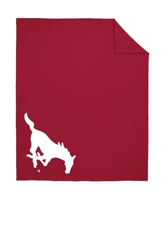 Sport Your Gear Southern Methodist SMU Mustangs Prime Logo Comfortable Stadium Fleece Officially Licensed Game Day, Tailgating Throw Blanket 50" X 60"