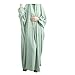 Produktbild BAINA Damen Muslim Roben Einfarbig Lose Muslimisches Kleid Mit Kapuze Islamische Gebetskleidung Fledermaus Ärmel Langarm Türkische Robe Mit Turban für Ethnische, Braut, Abend, Party, Hochzeitskleid