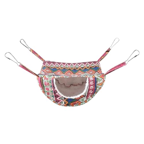 Sionhiuo Hamaca para Animales pequeños | Hamaca para hámster enriquece a Tus Mascotas,Hamaca para Conejos, Hamaca pequeña para Mascotas con 4 Ganchos para Chinchilla, Loro, Planeador del azúcar,