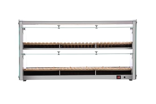 Image of KoolMore 40 in. Glass Countertop Dry Bakery Display Case with Two Shelves and Bamboo Trays