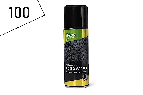 Kaps Renovator, Shoe Spray for Nubuck and Suede, Shoe Care Product for Reviving and Redyeing Nubuck, Suede and Fabric Shoes, 200 ml (100 - Transparent)