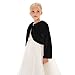 Girls Faux Fur Jacket Coat Toddler Kids Dressy Cardigan Fleece Fuzzy Bolero Shrug Long Sleeve Top (Black, 4-6 Years)