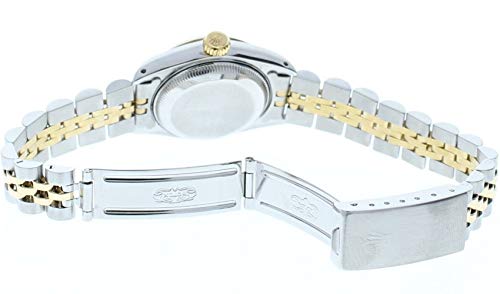 Rolex Ladys Automatic Datejust Watch 69173 Champagne Roman Dial & 18k Gold Fluted Bezel (Certified Preowned)4