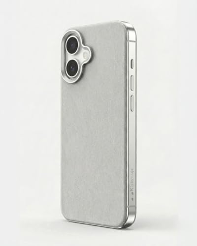 Image of SkynUp Linea Premium Leather Back Cover Case for iPhone 17 | MagSafe Compatible | Grey