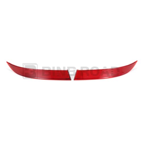 Image of 2Pcs Rear Bumper Reflector Left Right Red Trim Compatible with BMW X5 E70 2009-2013 (Replaces 63147240997 + 63147240998)