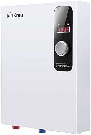 Rinkmo Electric Tankless Water Heater 11kw 240v 220v Instant Hot Mini Electric Water Heater For Kitchen Bathroom Bathtub Rv Shower Sink Small Amazon Com