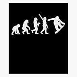 Snowboard Evolution Sticker Decal Laptop Car Window Vinyl 5'