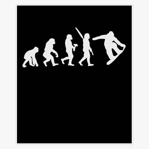 Snowboard Evolution Sticker Decal Laptop Car Window Vinyl 5"