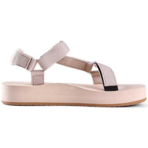 Image of WateLves Womens-Sport-Sandals Hiking Sandals with-Arch-Support Webbing-Outdoor-Beach-Water-Sandals for Travel-Walking-Trekking-Camping